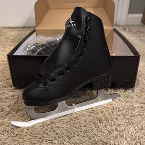 Black Ice Skates with Silver Blades